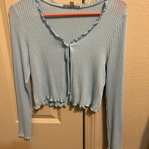 Baby blue shirt from local boutique